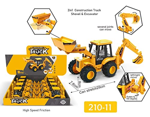 Image of Construction Bulldozer Excavator Loader Truck Vehicles for Kids Building Vehicle Engineer Toys for 3 4 5 Year Boy Toddlers Unbreakable Toy for Kid (201-11) Multicolor