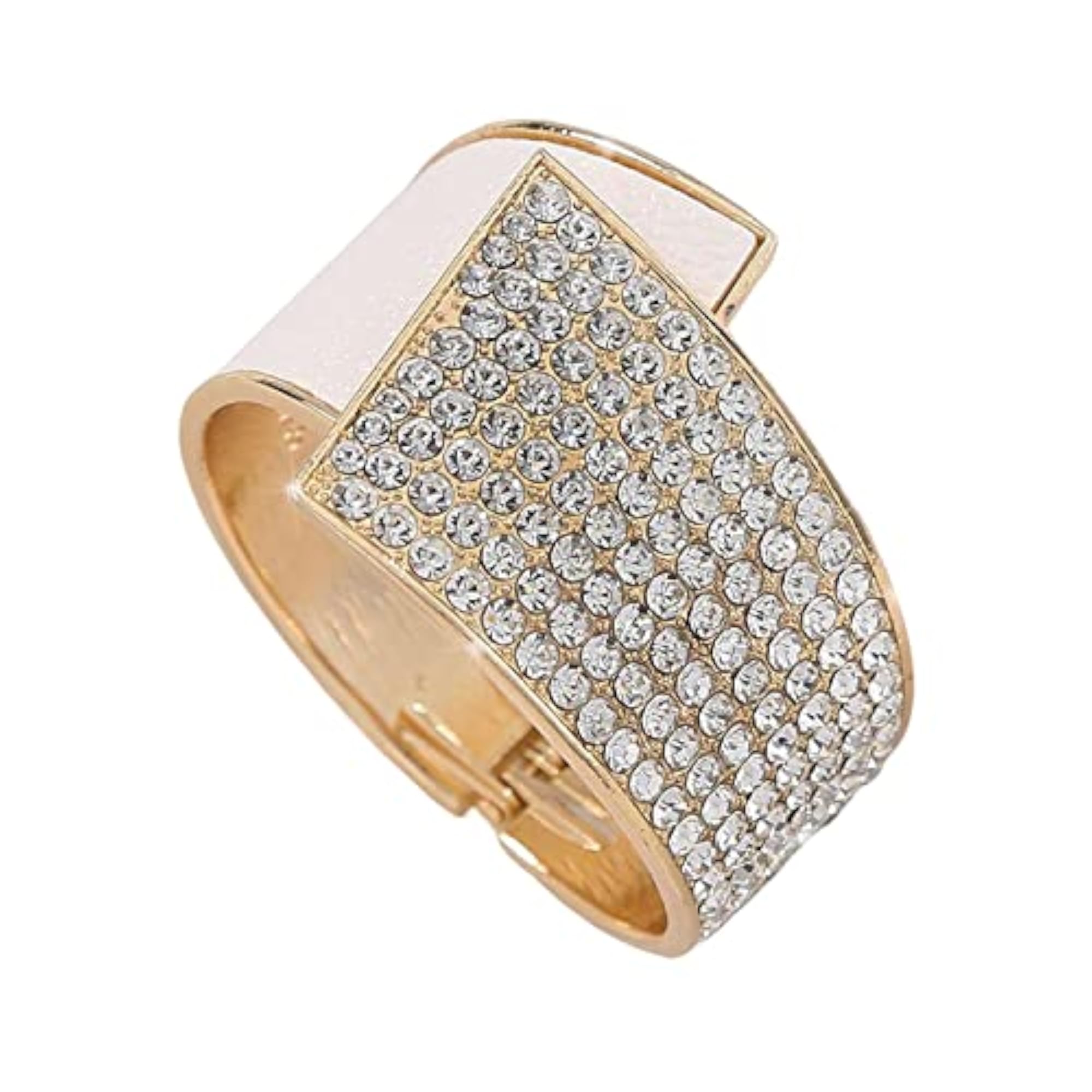 Women's Trendy Open Bracelet with Charms and Rhinestones
