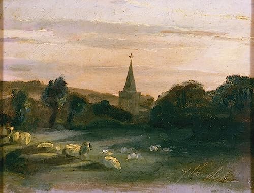 Toile Église de Stoke Poges peinture moderne haute définition décoration murale 60x90