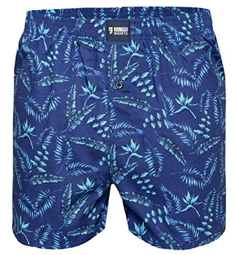 Happy Shorts Herren American Boxer Boxershorts Shorts Webboxer Hawaii, Farbe:Hawaii, Grösse:S Cover