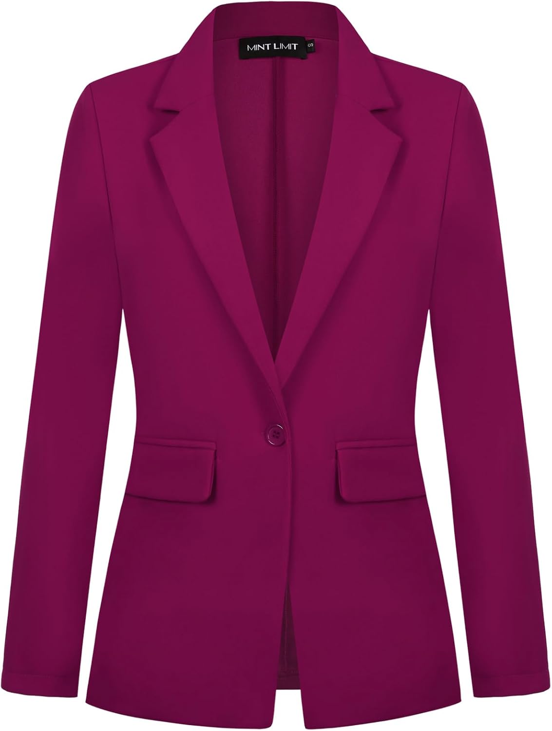 MINTLIMIT Blazers for Women One Button Jacket Suits Notched Lapel Classic Casual Formal Long Sleeve Blazer with Pockets