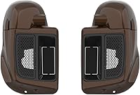 Vista 90 de Moto Onfire River Rock Gray (brillante) carenados inferiores aptos para H-D Touring Street Road King Glide FLTR 2014-2023, kits de calentadores