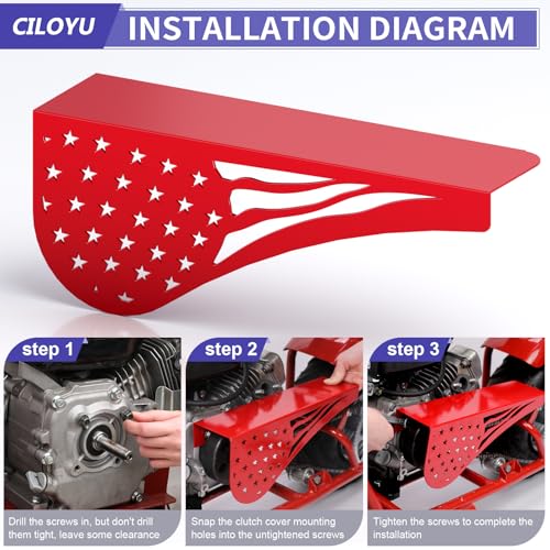 Image of Mini Bike Chain Guard Protector, Clutch Cover Compatible with Predator 212 224 Engine Coleman CT200U CT200U-EX BT200X Baja Doodlebug DB30 Monster Mega Moto 80 105cc CT100U CC100X Minibike Parts