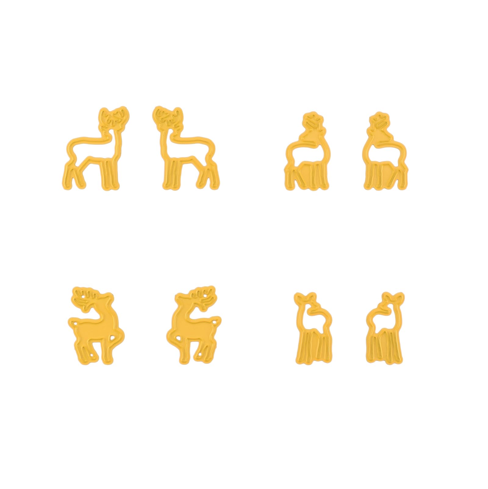 Nellie's Choice Cutting Die, Reindeer, 8 Shape, 2.3 x 2.9 cm, Card Making Supplies, Metal Dies for Scrapbooking, DIY and Paper Crafts, Yellow, 13x25 / 15x27 / 23x29 / 18x27mm