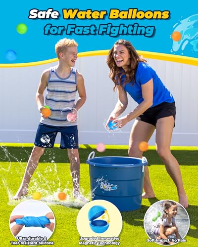 image for KOKODI SOPPYCID 15PCS Reusable Water Balloons Quick Fill for Kids, Ref