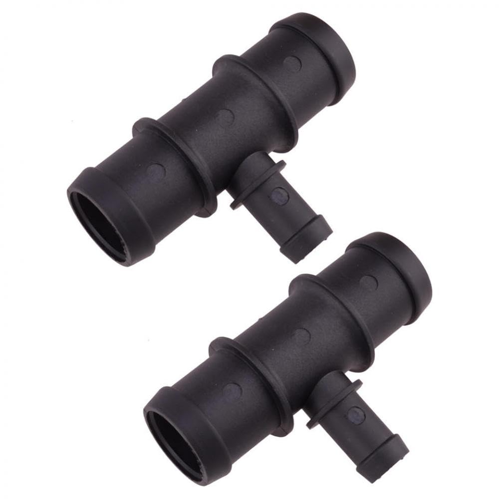 Mchkr One Color Black Plastic Universal Car Tee Heater Hose Fitting Connector Compatible With 1-1/4 Inch 5/4 Inch 5/8 Inch 32Mm 16Mm Coolant Water Flange