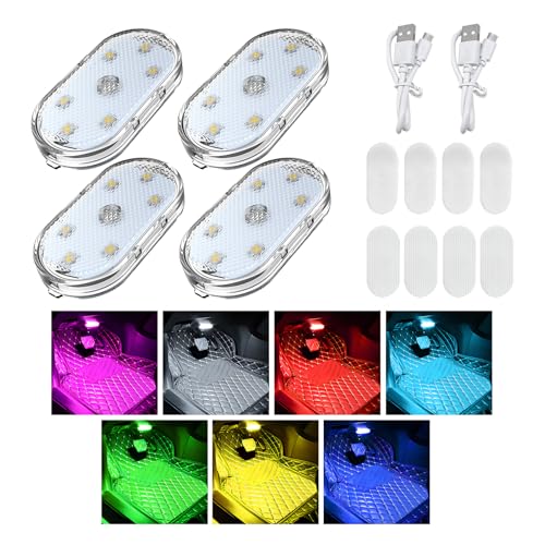 Luces LED portátiles inalámbricas para auto 4 piezas miniatura 1