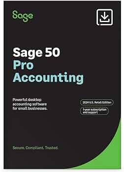 Sage 50 Pro Accounting 2024 U.S. 1-Year Subscription Small Business Accounting Software [PC Download]