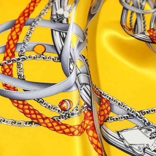 100% Pure Mulberry Silk Scarf-21''x21'' 14MM Silk Satin Hand rolled Scarf for Women Square Scarf4