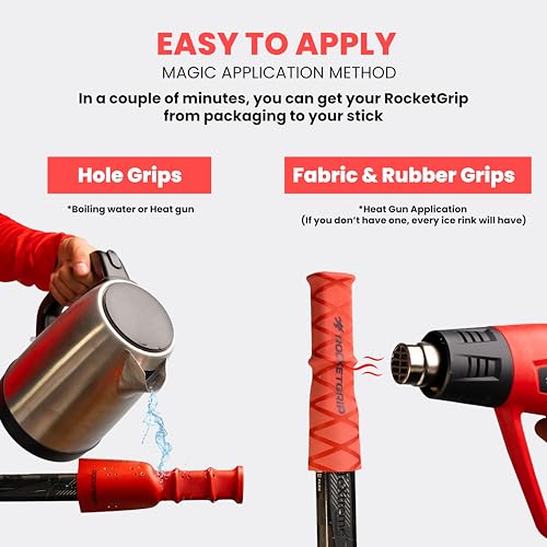 Alternative au ruban pour hockey ROCKETGRIP grip de crosse durable perforé