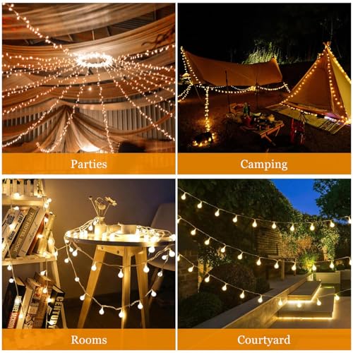 Image of Lexton Decorative 14 Ball LED Serial String Light | 4 Meter Long, 14 LED, Plug Sourced | Best for Christmas, New Year, Diwali Light (Pack of 1, Warm White)