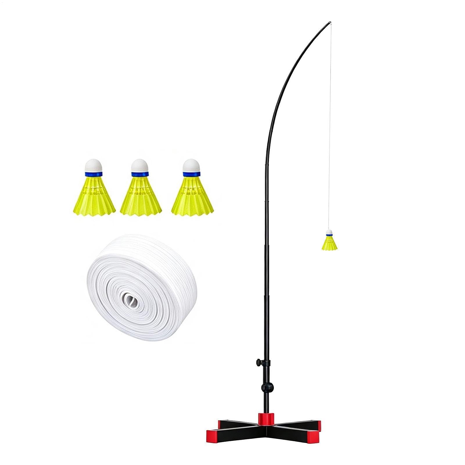 Allenatore Di Badminton – Set Per Esercitazioni Da Solista Con Rimbalzo | Per L'autoallenamento Retrattile In Altezza Regolabile In Fibra Di Vetro Per La Pratica Solista In Interni All'aperto