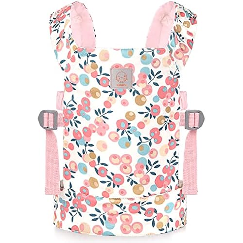 GAGAKU Baby Doll Carrier Stuffed Animal Carrier for Girls Doll Accessory Adjustable Straps for Reborn Baby Dolls - Pink Plum