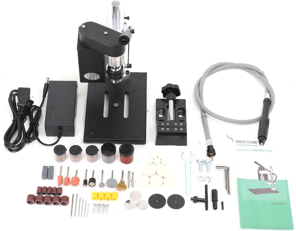 Mini Bench Drill Press, B10 Chuck 7-Speed Small Benchtop Drilling Machine, Suitable For Direct Drilling Of Metal, Wood, Plastics, Acrylic, DIY Jewelry Making Crafts Tool