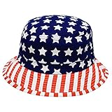 City Hunter Bd1220 American Flag U.S.A Bucket Hats