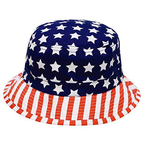 City Hunter Bd1220 American Flag Pattern Bucket Hat