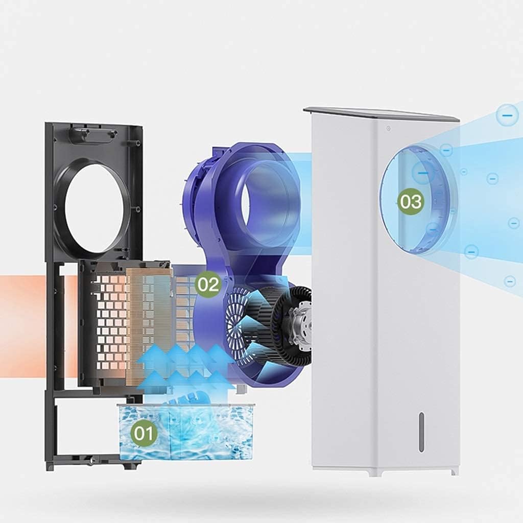 Air Coolers Evaporative Coolers Humidifier Air Conditioner Whit Remote Control Misting Evaporativ Portable Small Fan and Bladeless Noiseless Fan for Office Dorm Room
