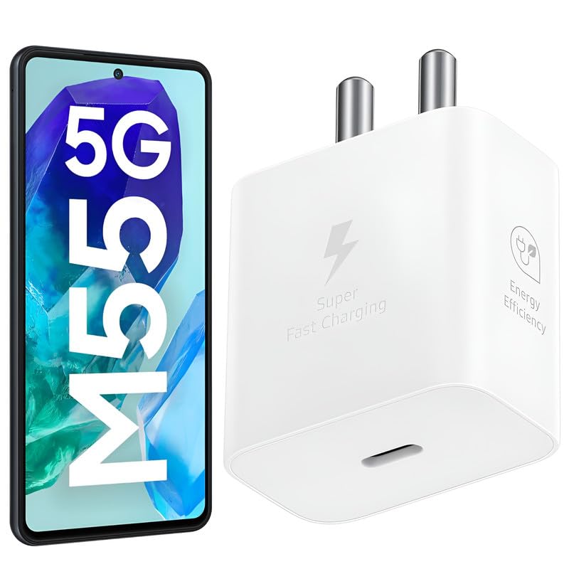 Image of 25W Type-C GaN Mobile Charger Superfast Charging Compatible with Samsung Galaxy A55 PPS PD 25W Charger for Galaxy M05,F15,A15,S21,S21+,S21 FE,S22,S23,M14,M15,M33 5G,M34,A15,A35,A54,F14 - White.