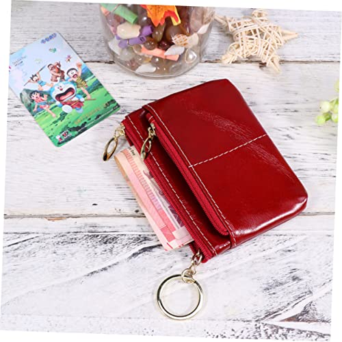 Vintage Zipper Wallet for Women Dual Coin Purse with Key Ring Stylish Handbag for Cards Cash Brown Oil Wax Leather Large Capacity for Daily Use Special Occasions2