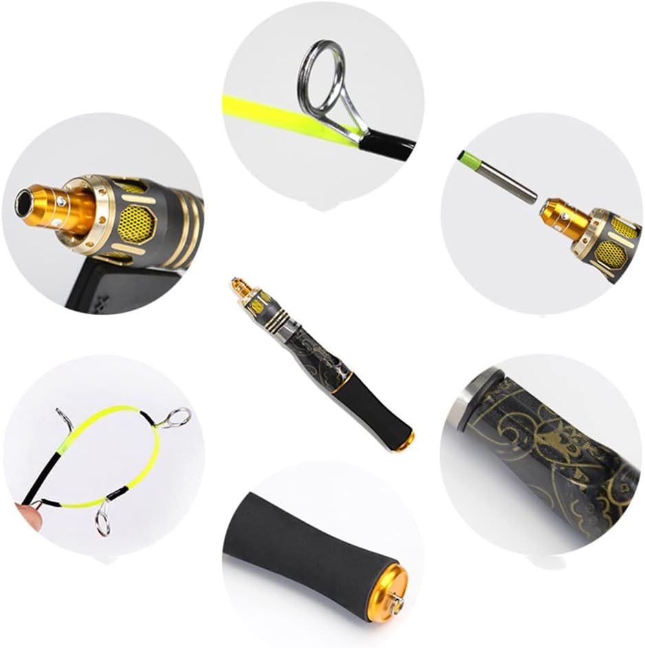 Winter Ice Fishing Rod Lightweight Solid Fiberglass Carbon Fiber Fishing Rod with Metal Reel Seat Tackle