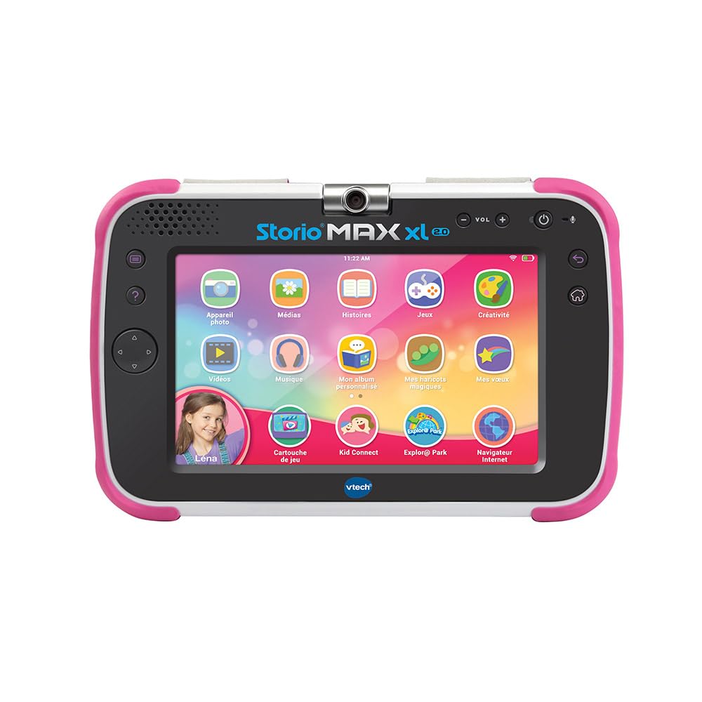 VTech Storio Max XL 2.0 Rose Tablette Enfants Tactile Éducative Grand Écran Couleur WiFi Android Appareil Photo Cadeau 3-11 Ans