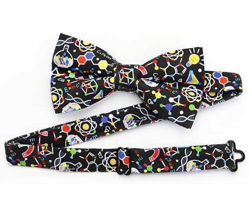 Image of Colorful Fun Pattern Pre-Tied Bow Tie Mens Floral Space Adjustable Bowtie