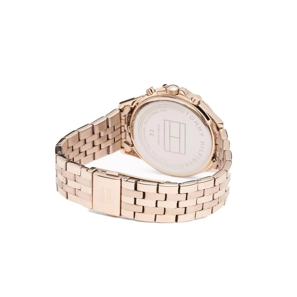 Tommy Hilfiger Reloj analógico multifunción de Cuarzo para Mujer con Pulsera de Acero Inoxidable