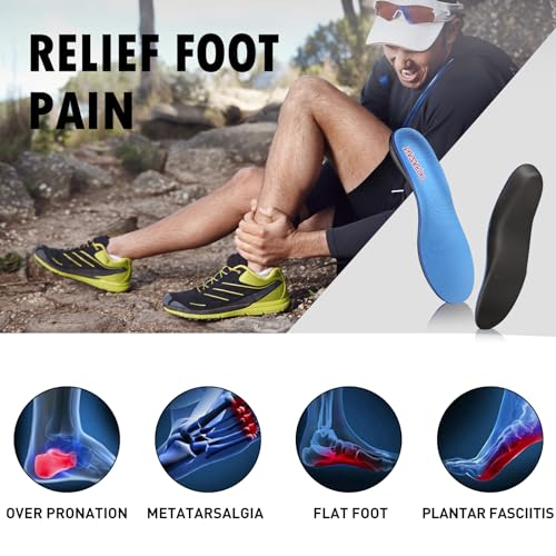 Shoe Insoles Arch Support Inserts Orthotic Insoles for Plantar Fasciitis, Flat Feet, High Arch, Pronation, Heel Spurs & Foot Pain