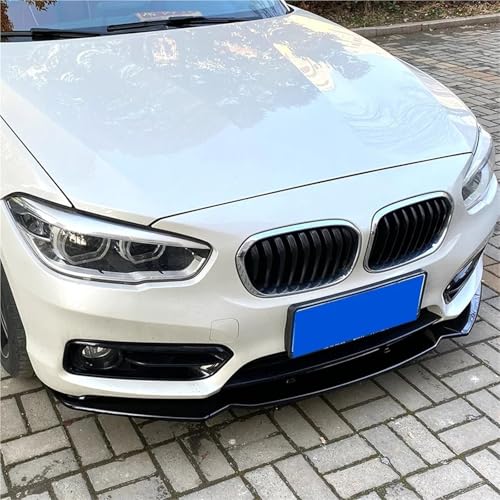 Diffuseur de pare-chocs avant aérodynamique pour BMW Série 1, splitters noir brillant - 3