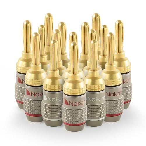 Image of Nakamichi FanLock Excel Series 24k Gold Plated Banana Plugs, 10-18 AWG