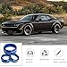 Dickno 3PCS Air Conditioner Switch Button Knob Cover, Aluminum Alloy A/C Decal Trim Rings Compatible with Dodge Challenger Durango 2015-2022, Auto Interior Decor Accessories (Blue)