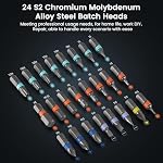 24 in 1 Magnetic Ratchet Screwdriver Set with Precision Bits – Ideal for Home Repairs, DIY Projects, and Electronics – Ergonomic Rotatable Ratchet Handle and Storage Case –Perfect Holiday Gift