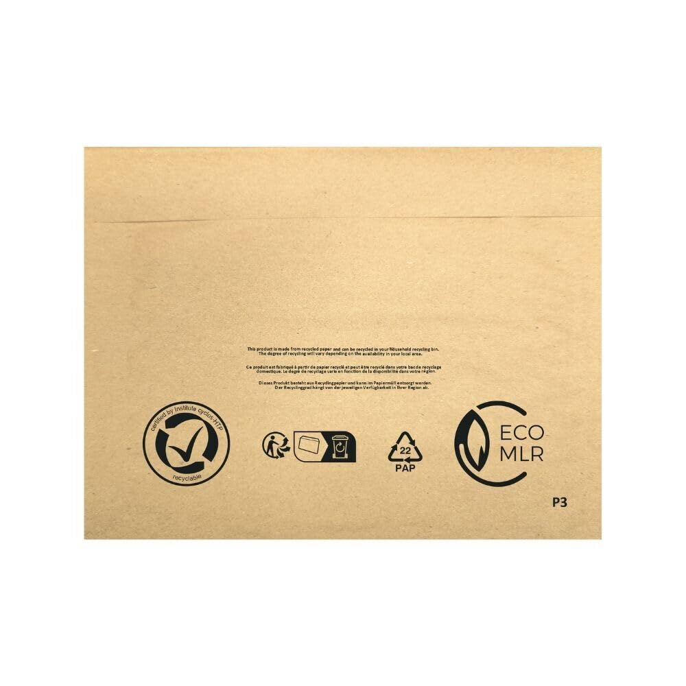 The ecoMLR FSC P3 Recyclable, Sustainable Padded Paper Mail Bag, Pack of 50
