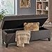 Christopher Knight Home Juliana Fabric Storage Ottoman, Gray