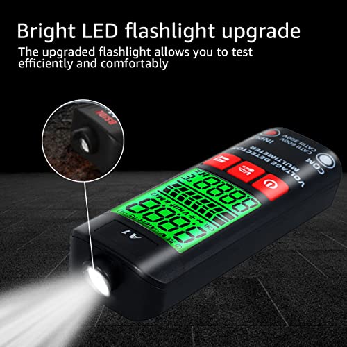 A1 Fully Automatic Anti-Burn Intelligent Digital Multimeter, Auto Senses Zero And Fire Wires Tester, Fast Accurately Measures Ac/Dc Voltage, Resistance, Frequency, Beep On/Off, Temperature #TOP3