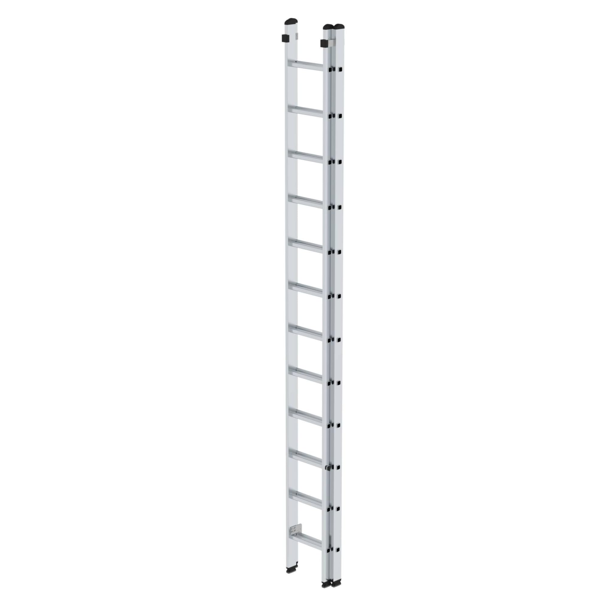 PROREGAL Sprossen-Schiebeleiter 2-teilig ohne Traverse 2x12 Sprossen | Leiter, Teleskopleiter, Trittleiter, Bockleiter, Sprossen-Doppelleiter