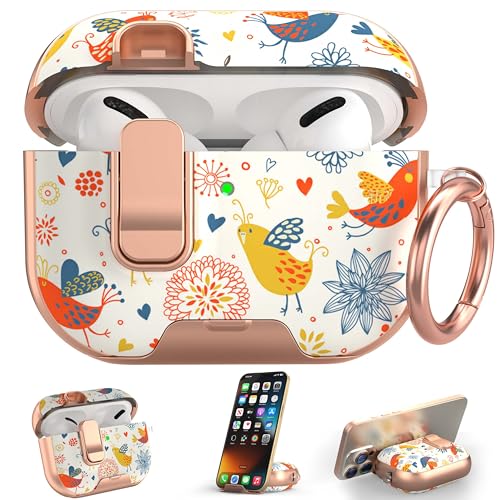 Image of for Apple AirPods Pro 3 Case 2025 with Safety Lock & Foldable Phone Stand | Double Drop Protection,Two-Piece Design, Airpod Pro 3 Case with Keychain & Cleaner Kit, Support Wireless Charging, Chicken