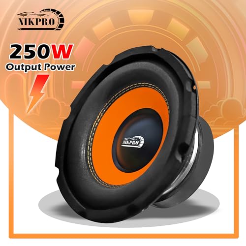 Image of NIKPRO 10-Inch Car Subwoofer Speaker | 1000W Peak Power, 250W RMS | 4 Ohm | 4-Layer Copper Voice Coil | Deep Bass for Car, Home & Theater | Black & Orange