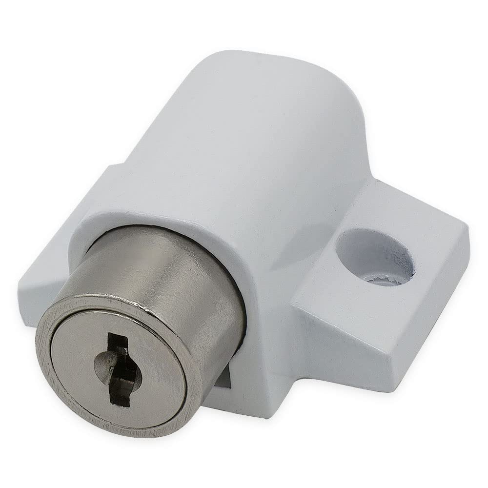 Homesecure White Sliding Patio Door Locks. Security Bolt / Catch For Windows Or Doors