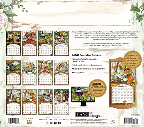 Langwinecountry2023wallcalendar  Urban Country Home Decor Lang wine country 2023 wall calendar  urban country home decor