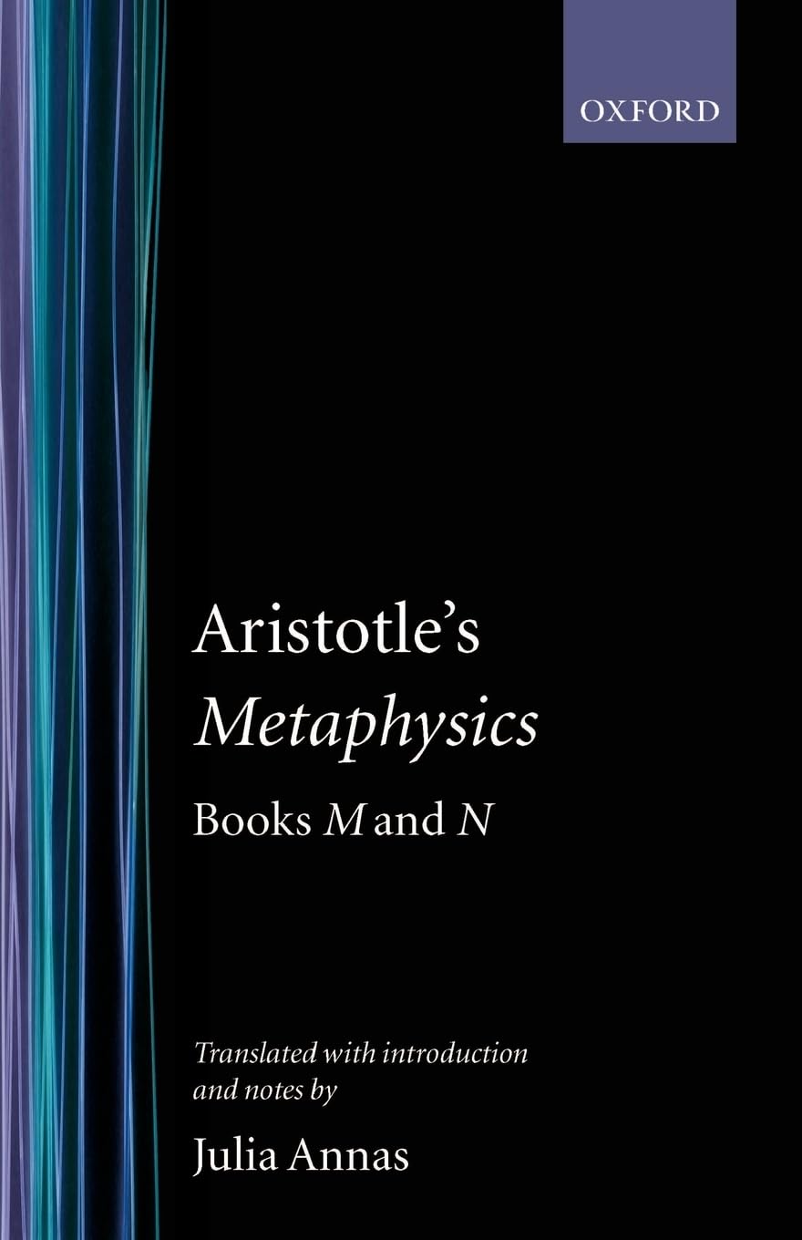 Metaphysics: Books M and N (Clarendon Aristotle Series)