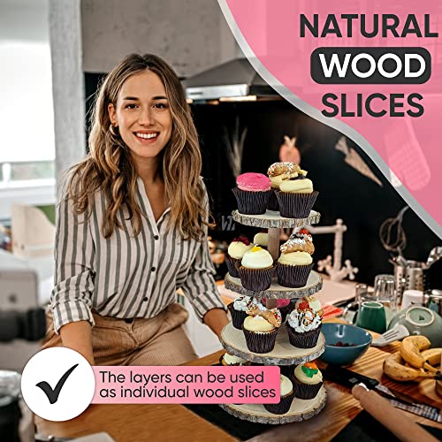 Southern Blessings Rustic Cupcake Stand - Rustic Cake Stand - Wedding Cake Stand - Rustic Wedding Decor - Wooden Cupcake Stand - Wood Cake Stand - Winnie The Pooh Baby Shower Decorations - Woodland #TOP2