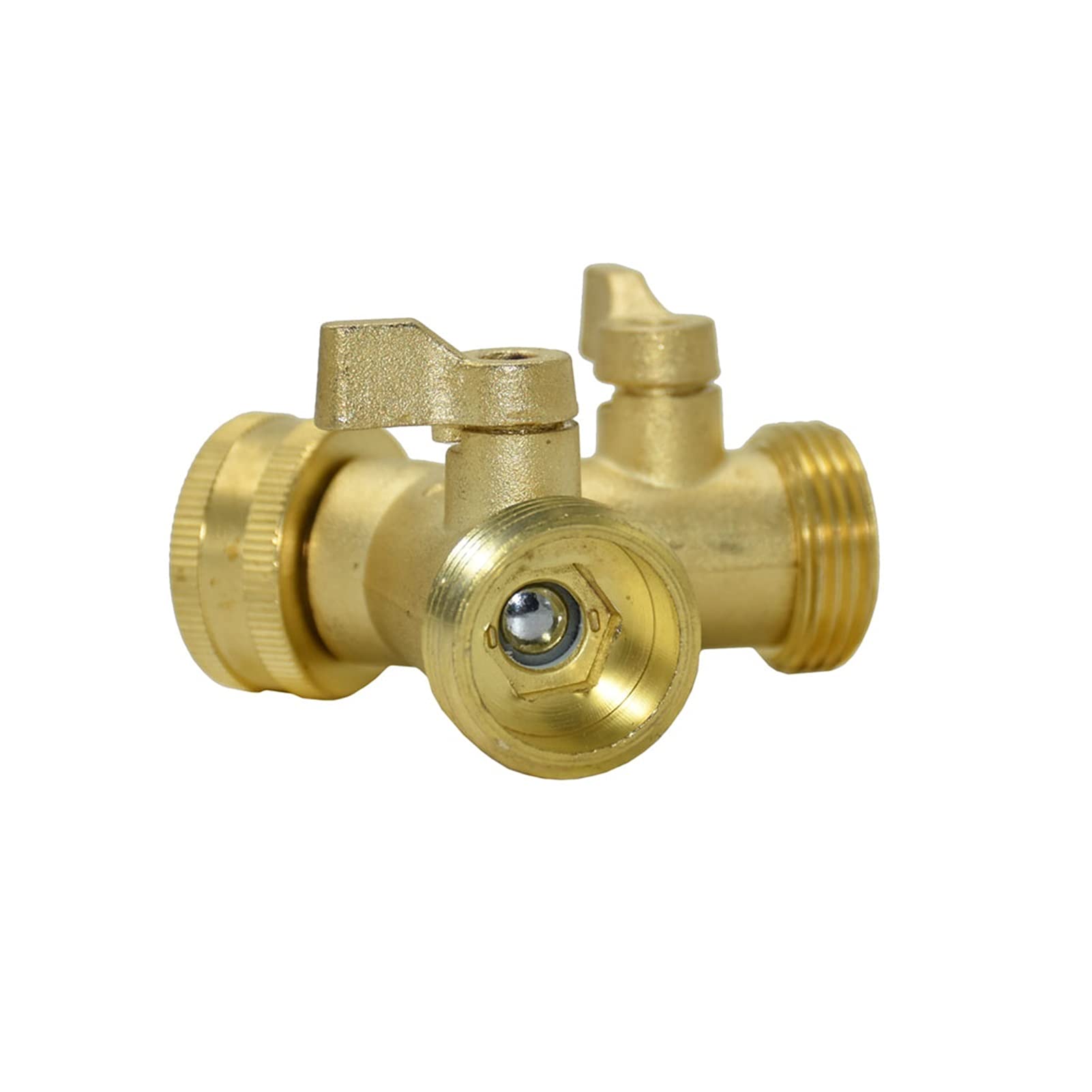 connettore Tubo Flessibile Ottone da 3/4 a 5/8 3/4 "Y Valvola di irrigazione a 2 Porte Giardino Tap Acqua Scaldabagno Giardino Connettore rapido 1 Pezzo(C)