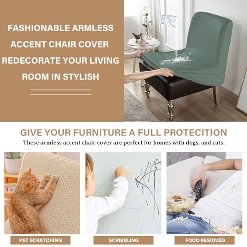 Funda impermeable para silla sin brazos lavable y con elástico inferior 8