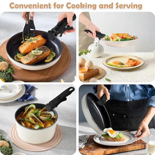 Wayona Removable Handle for Pots and Pans Detachable Handle Cookware Removable Pan Handle Universal Pot Handle Replacement Suitable for Kitchen Cookware Black - Image 6