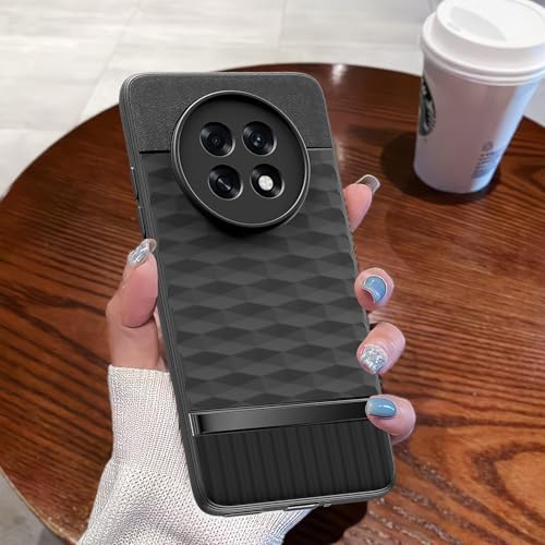 Image of Pikkme Back Cover for Oppo F31 Pro Plus 5G Camera Protection 3D Hexa Cube Design Silicone Protective Bumper Case (Black)