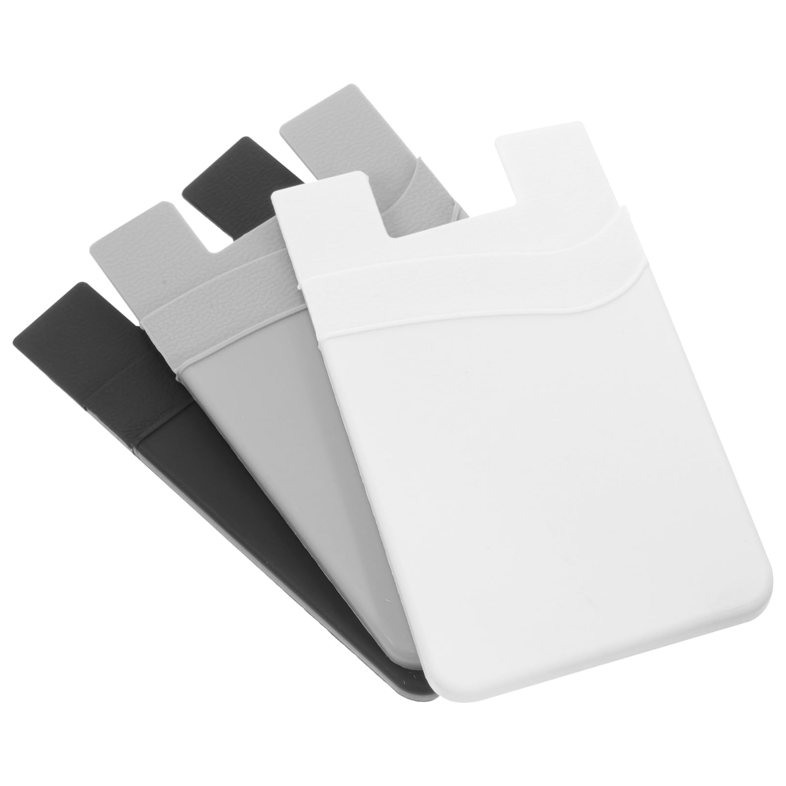 Funda para 3 tarjetas de silicona Mipcase con soporte adhesivo multicapa para móviles 8