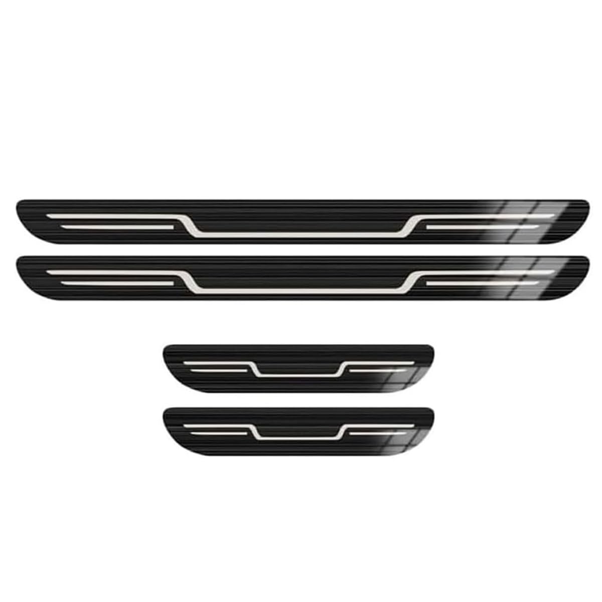 Wgngvfen A/Black 4 Pcs Cr Door Sill Protector For Renult Symbioz 2024 2025, Stinless Steel Threshold Kick Pltes Welcome Pedl Strips Nti Scrtch Decortion Ccessory,