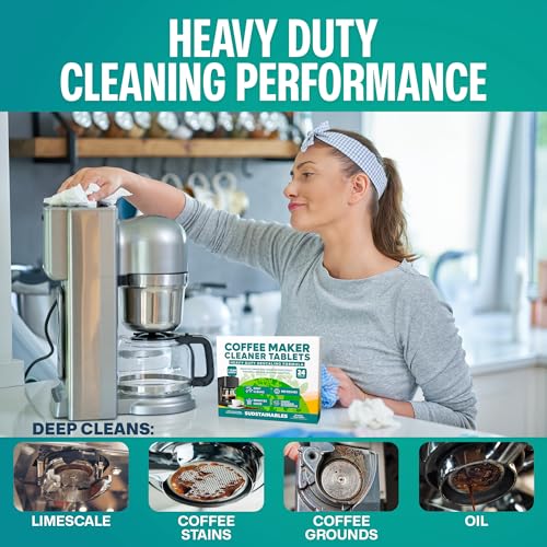 Coffee Maker Cleaner Tablets – Descaling & Cleaning Solution for Coffee Makers, Pot, Espresso Machines – Compatible with Breville, Miele, Keurig, DeLonghi, Nespresso & More – Removes Stains & Oils - Image 5