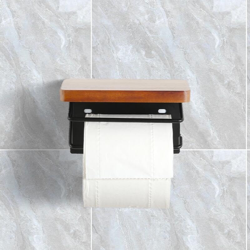 Lifetips 自然が香る木トイレットペーパーホルダー 賃貸 DIY おしゃれ…